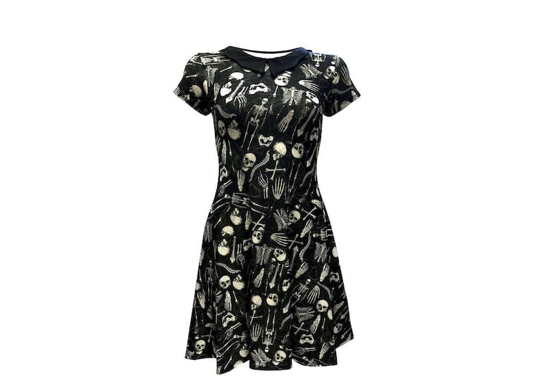 plus size corporate goth skater dress