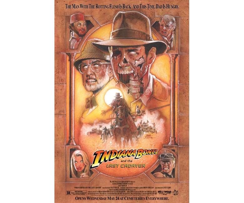 matt busch art, zombie indiana jones